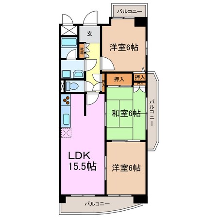 ヒルズ丸和の物件間取画像